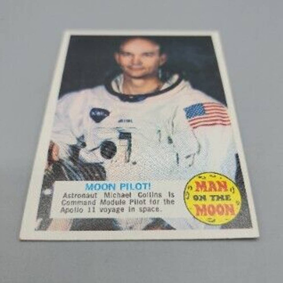 1969 Topps Man On The Moon #53 Moon Pilot Michael Collins Rookie Card Astronaut - Picture 3 of 9